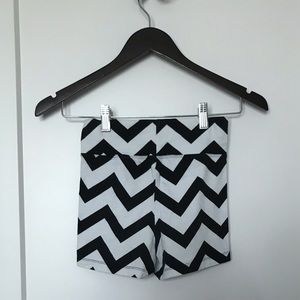 Charlotte Russe Striped Biker Shorts